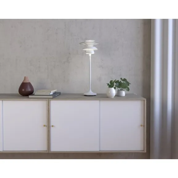 Picasso bordslampa flat vit G4