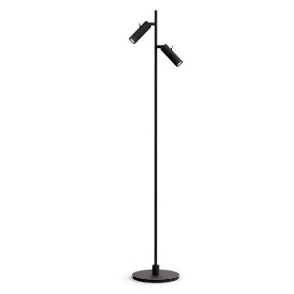Pipeline golvlampa mattsvart dubbel GU10 MR11