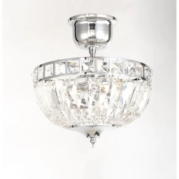 Plafond Flores Liten Krom 25cm