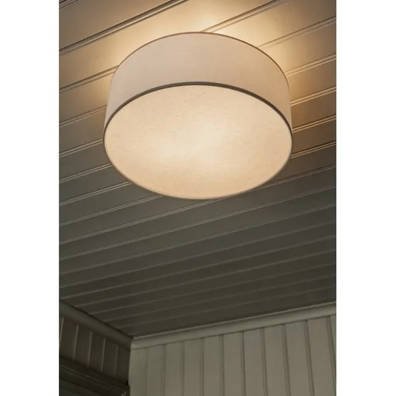Plafond Theo D48 E27x3 bomull vit/havre