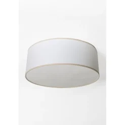 Plafond Theo D48 E27x3 bomull vit/havre