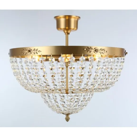 Plafond Victoria Liten Borstad Mässing 47cm
