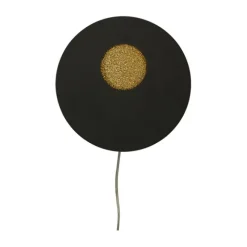 PLANET vägglampa, svart/guld