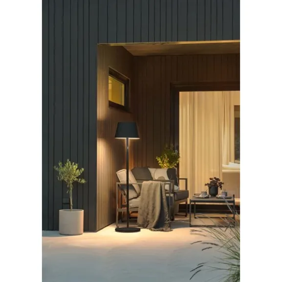 Pomezia golvlampa RGB, svart
