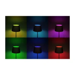Pomezia golvlampa RGB, svart
