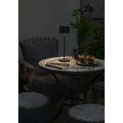 Positano bordslampa svart rund