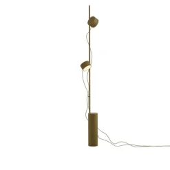 Post golvlampa, brungrön