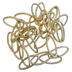 Präglad kätting 10m Mässing