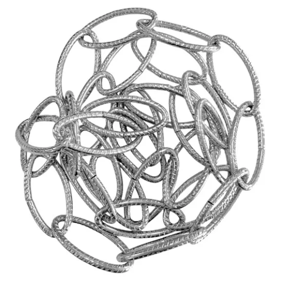 Präglad kätting 1m Nickel