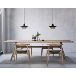 Primus I pendel, mörk denim/mässing 43cm