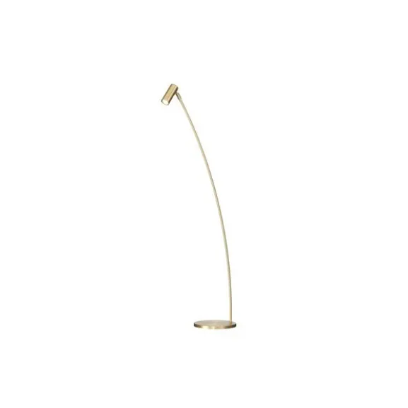 Puck golvlampa, matt mässing 125cm