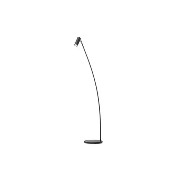 Puck golvlampa, svartstruktur 125cm
