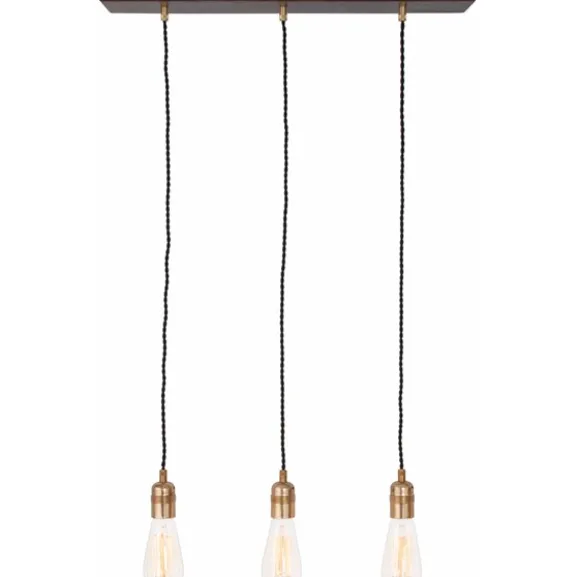 Raad 3 taklampa, råmässing 55cm