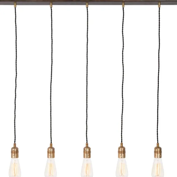 Raad 5 taklampa, råmässing 93cm