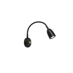 Radiell vägglampa flex svart str.