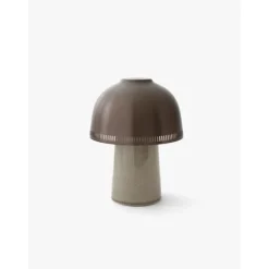 Raku Portabel bordslampa SH8, Beigegrå/brons