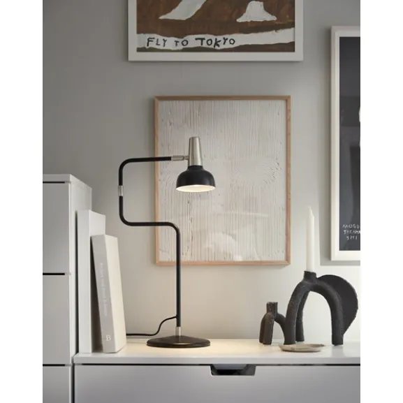 Ray bordslampa, svart/mässing 56cm