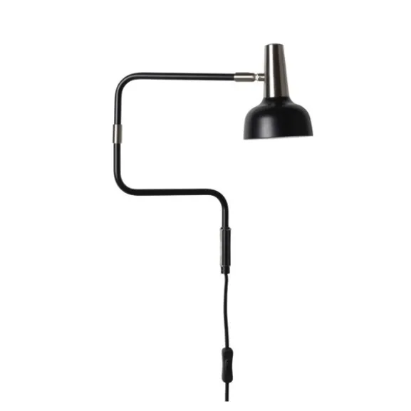 RAY vägglampa, svart/nickel 57cm