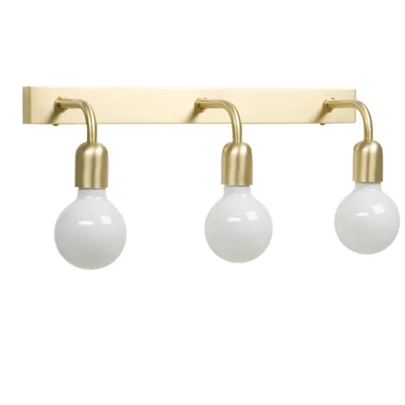 Regal vägglampa 3 IP44 borstad mässing E27