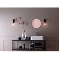 Regal vägglampa 1 IP44 flat svart