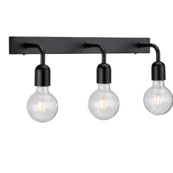 Regal vägglampa 3 IP44 flat svart