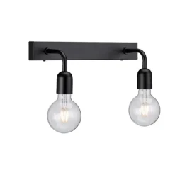 Regal vägglampa 2 IP44 mattsvart E27