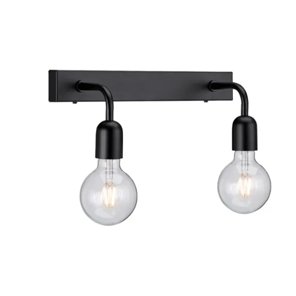 Regal vägglampa 2 IP44 mattsvart E27