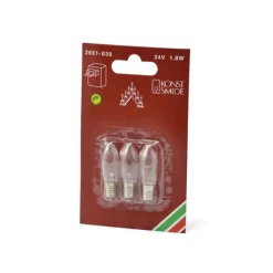 Reservlampa E10 24V 1,8W, klar 3-pack