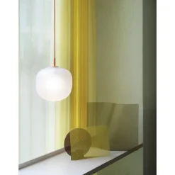 Rime pendel, vit/opal 37cm
