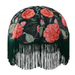 Romantic Rose Lampsärm med grön frans 50 cm