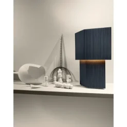 Romb Mini uppladdningsbar bordslampa Blue stone