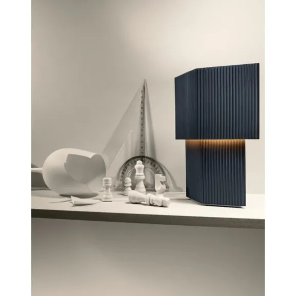 Romb Mini uppladdningsbar bordslampa Blue stone