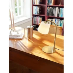Room 49 bordslampa Opal / Antik mässing
