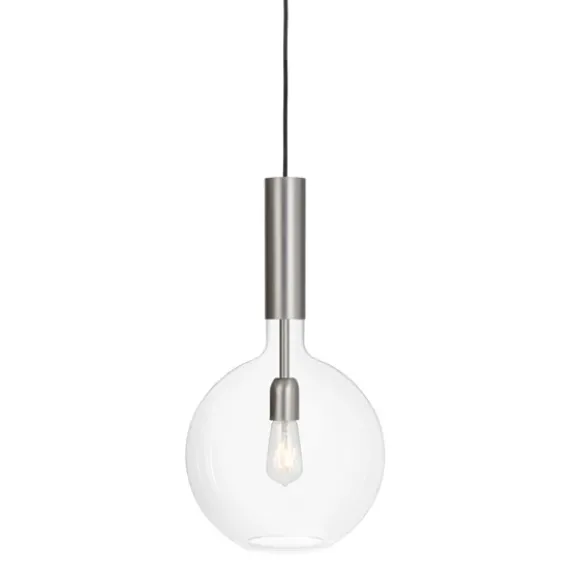 Rosdala taklampa, råjärn/klarglas 30cm