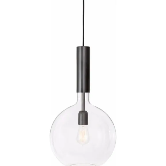 Rosdala taklampa, svartoxid/klarglas 30cm