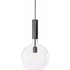 Rosdala XL taklampa, svartoxid/klarglas 40cm