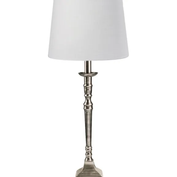 Salong lampfot, antiksilver 33cm