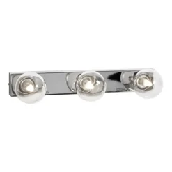 Sandhamn 3 vägglampa, krom/klar 39,5cm