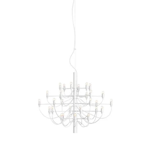 Sarfatti 2097/30 takkrona inkl. ljuskällor, Vit 88cm