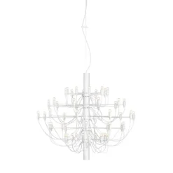 Sarfatti 2097/50 takkrona inkl. ljuskällor, Vit 100cm