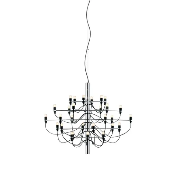 Sarfatti 2097/30 takkrona LED inkl. ljuskällor, Krom 88cm