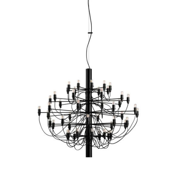 Sarfatti 2097/50 takkrona LED inkl. ljuskällor, Mattsvart 100cm
