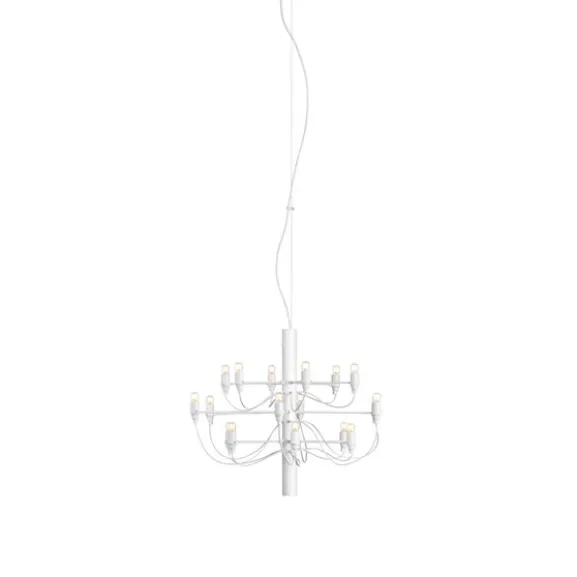 Sarfatti 2097/18 takkrona LED inkl. ljuskällor, Vit 69cm