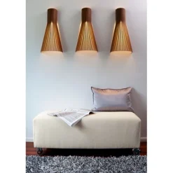 Secto vägglampa, svart 60cm