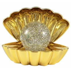 Shell Glitter bordslampa, guld