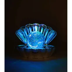 Shell Glitter bordslampa, krom