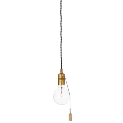 Singel taklampa, råmässing 3,5cm