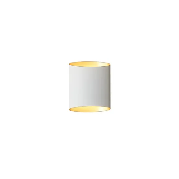 Sinne G9 vägglampa, vitstruktur/mässing