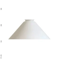 Skomakarskärm 25/60 hög, opalvit