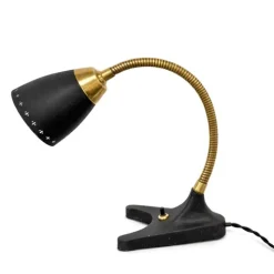 Skrivbordslampa svart/mässing